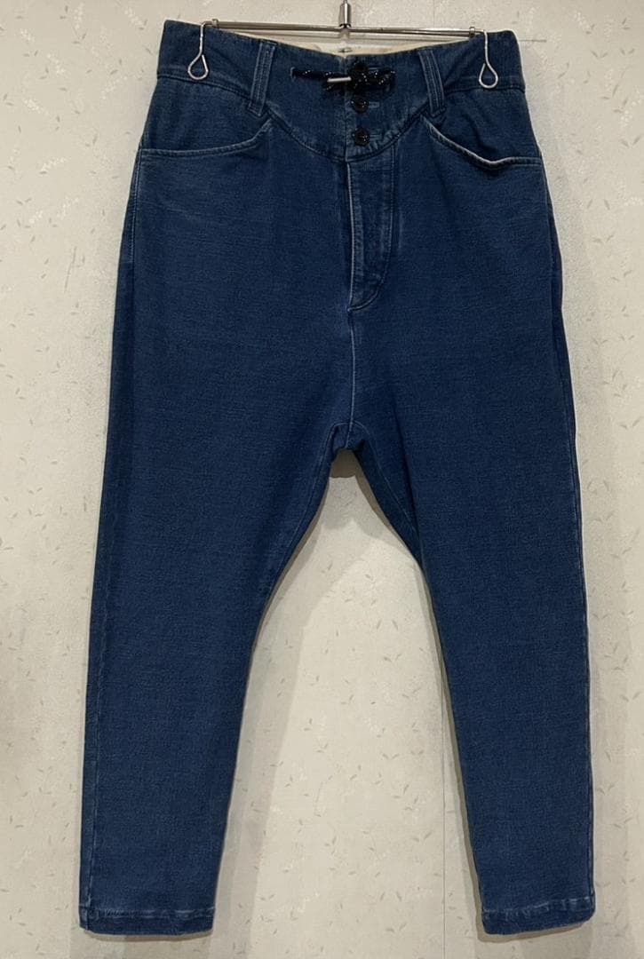 ＊ネイタルデザイン ストレッチ インディゴ サルエルパンツ リラックスパンツ S