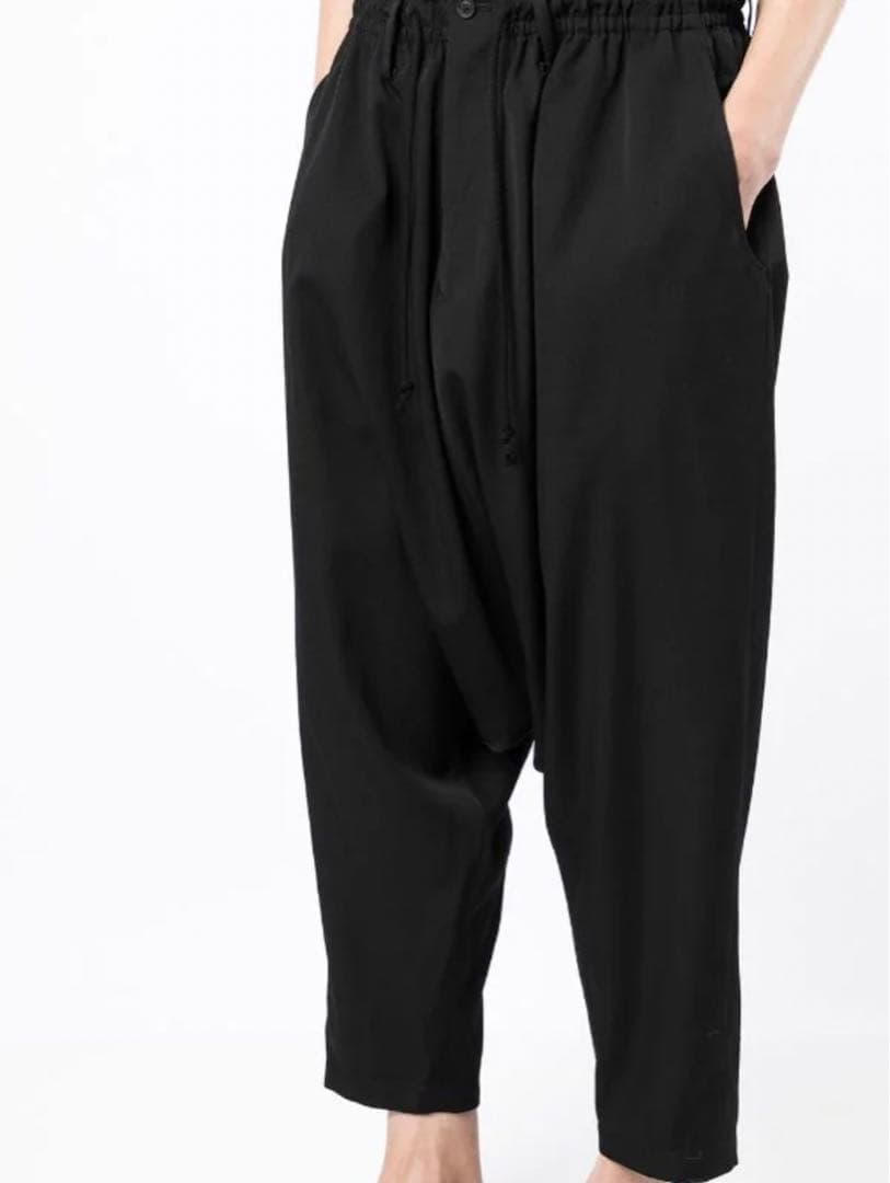 ヨウジヤマモト オム ウールギャバジン テーパード サルエルパンツ yohji