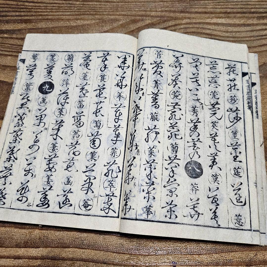 LL9711 古い和本 『 草書淵海 ２冊揃』井出臥渓 漢字 手本 書道 古文書