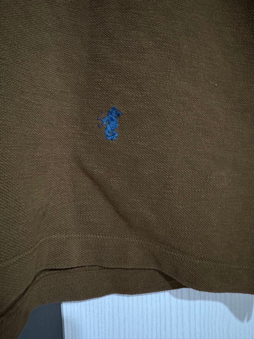 値下　美品　45Ｒノースリーブポロシャツ ブラウン サイズＦ