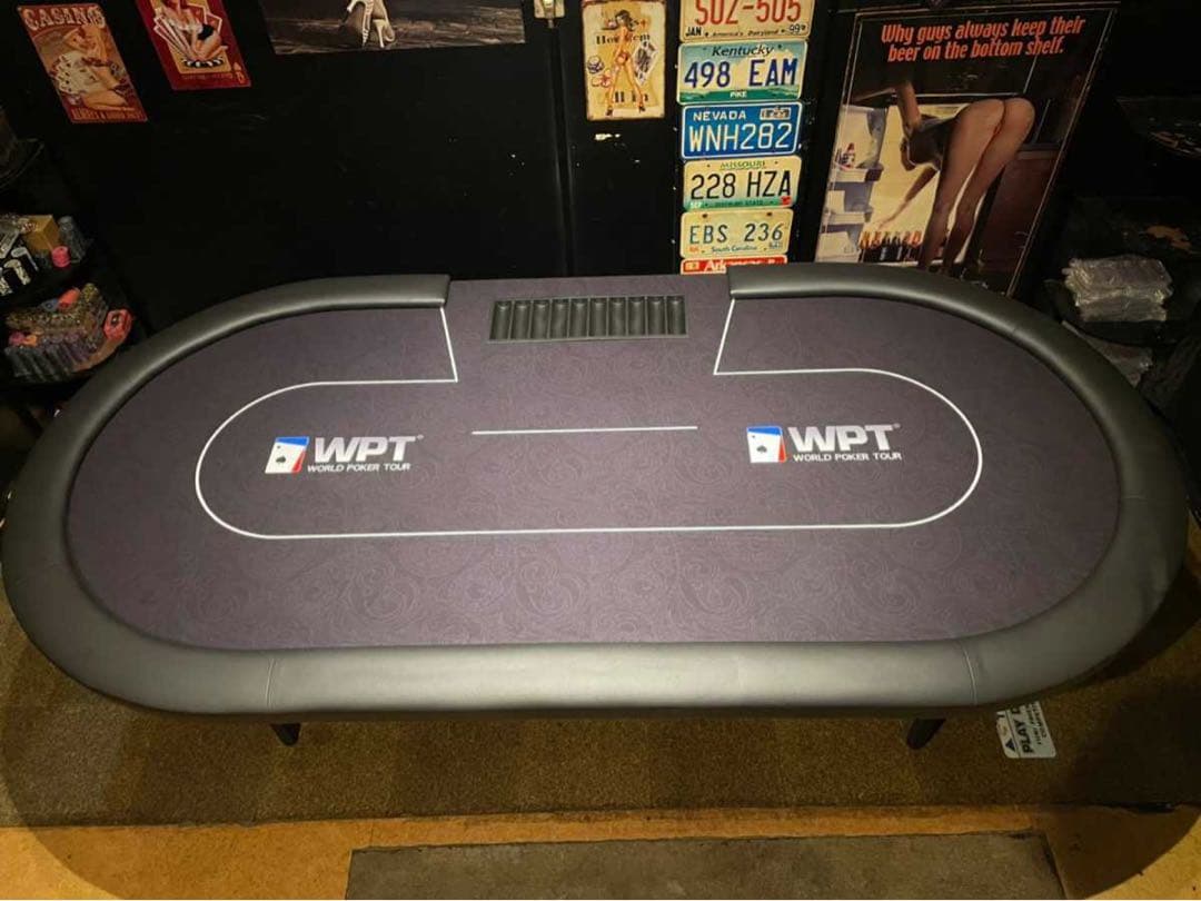 激レアWPT仕様！ポーカーテーブル10人 バカラ ブラックジャック 送料無料！