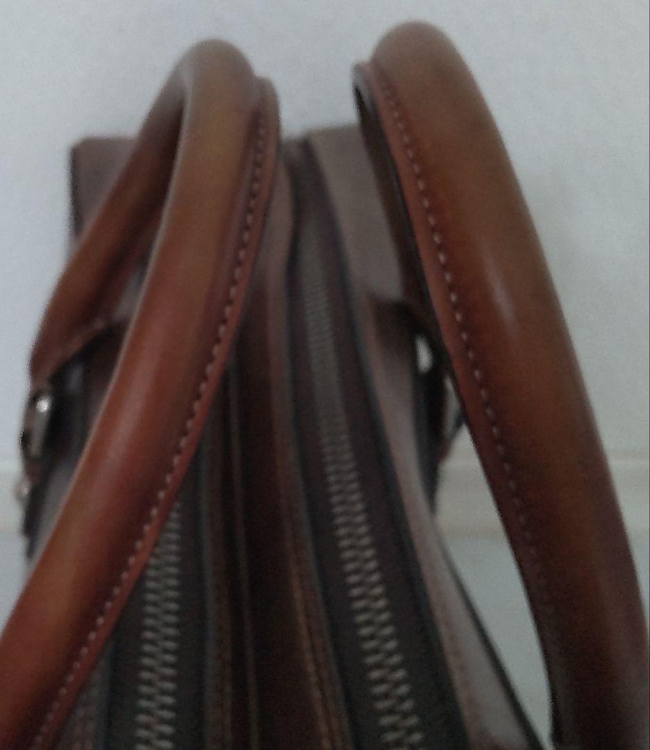 フランチェスコベニーニョ レザー ブリーフケース ブラウン 2室