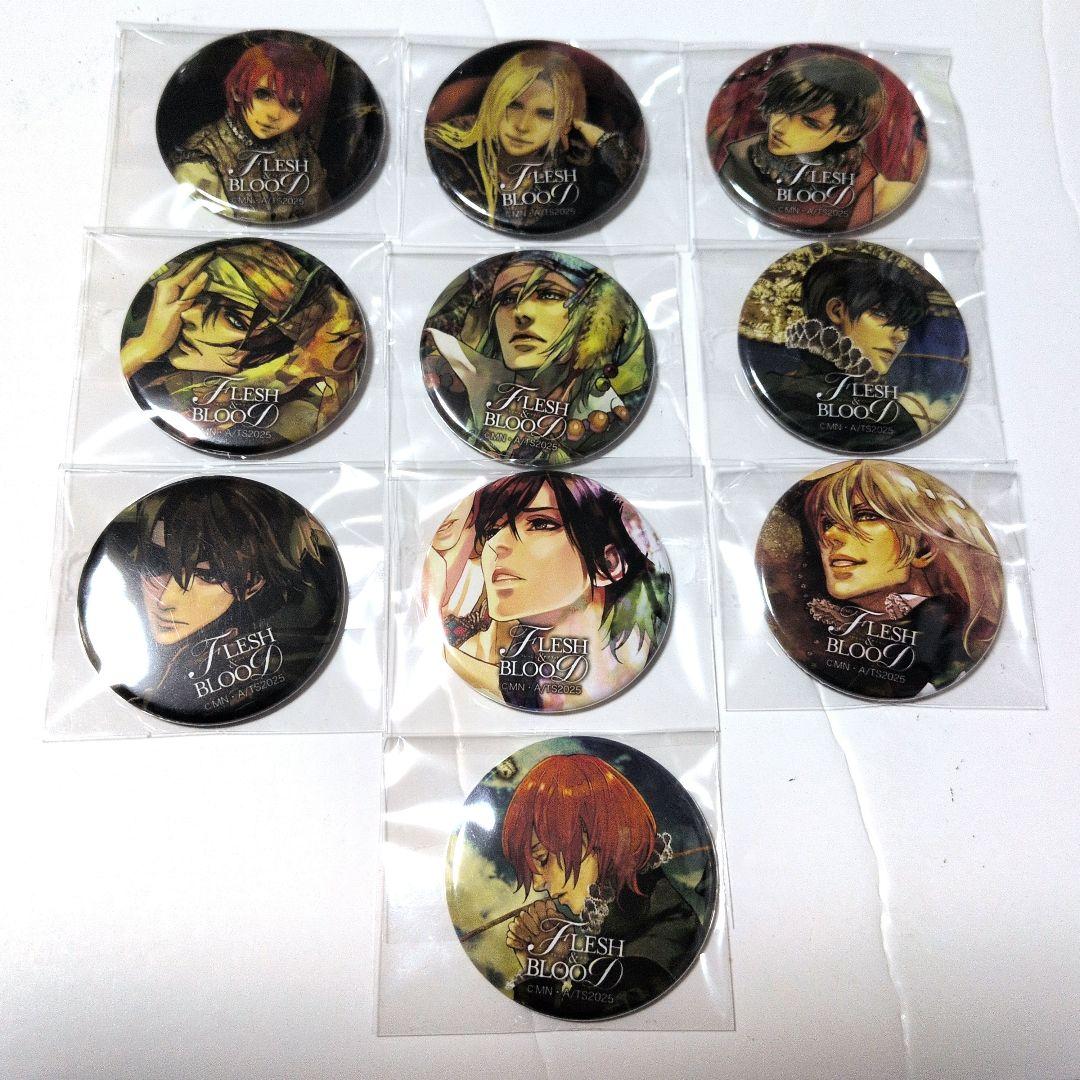 「FLESH＆BLOOD」新刊発売記念ラッフルくじ　缶バッジ　コンプセット