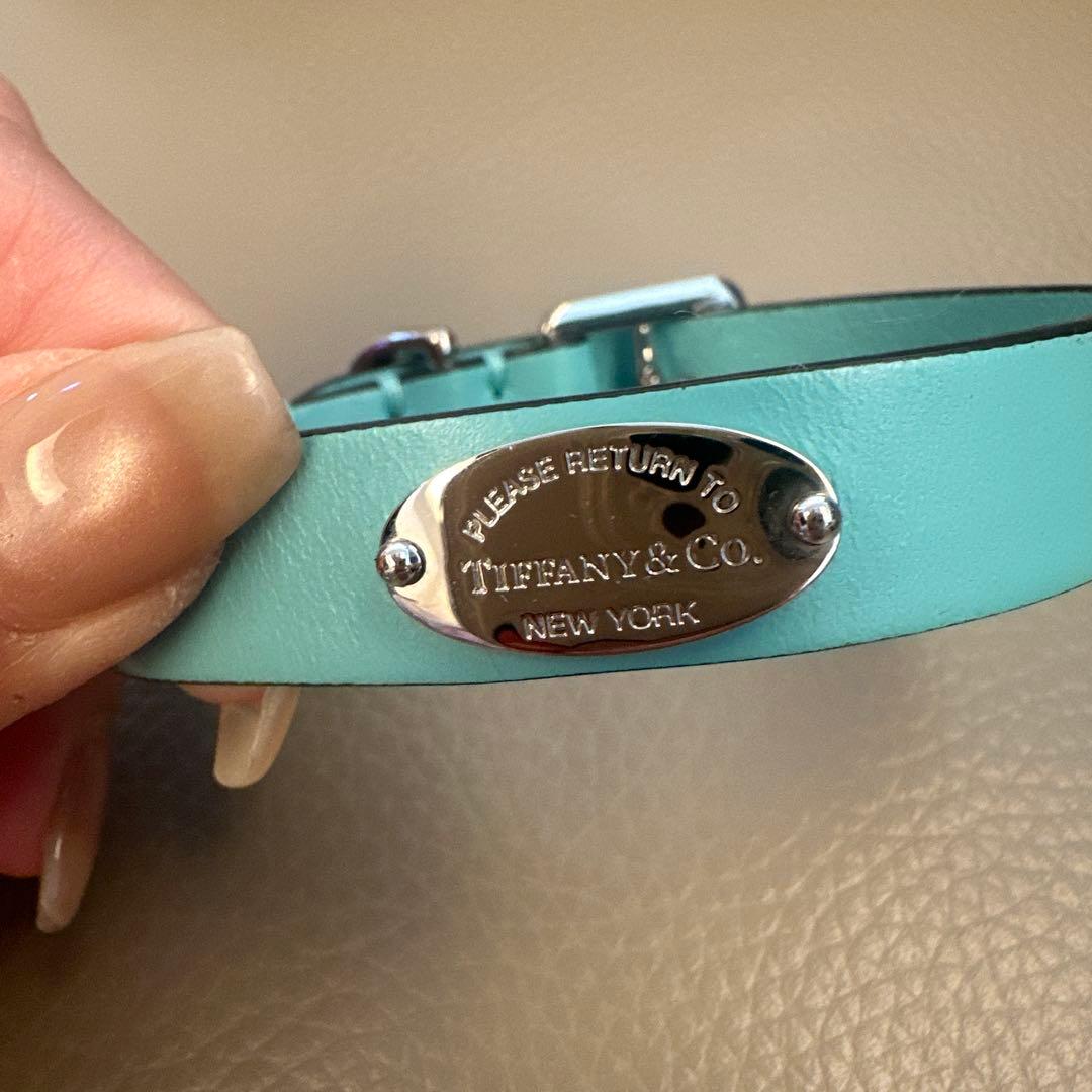 Tiffany & Co. ターコイズブルー レザー首輪