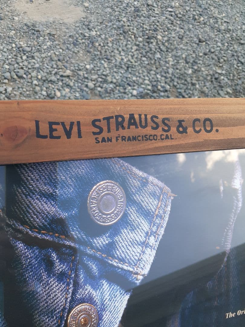 リーバイス　非売品 ディスプレイ木製 額