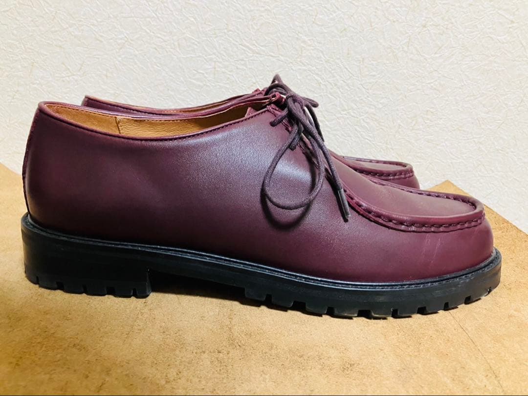 【美品】ユナイテッドアローズ　チロリアンシューズ　レザーシューズ　ワインレッド