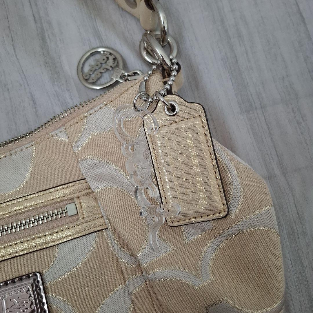 極美品◇COACH ポピー シグネチャー 2way ハンドバッグハーフ y2k