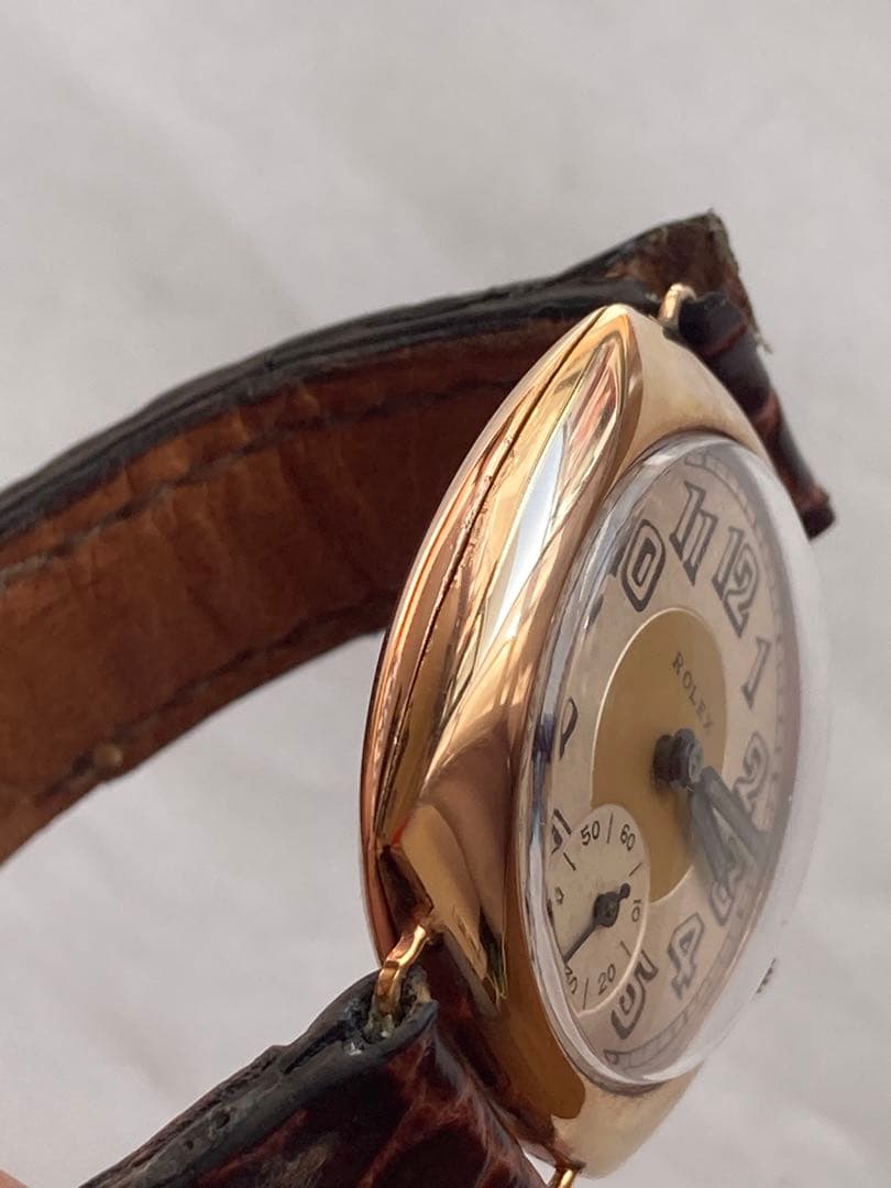 zinzin ロレックス　1930年代 金無垢　メンズ29mm希少 アンティーク