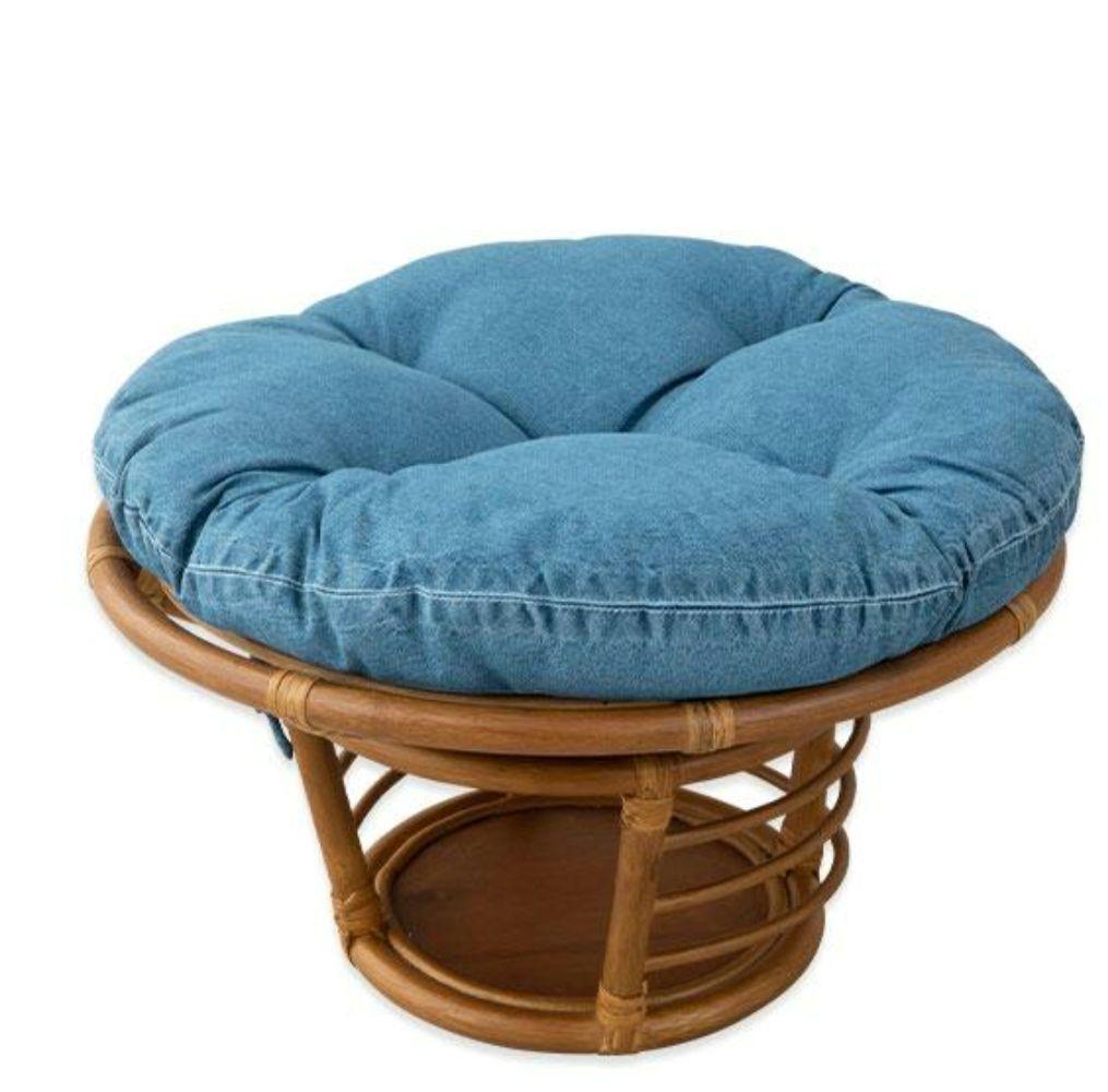 ラタン製　円形ベッド　猫　クッション付き