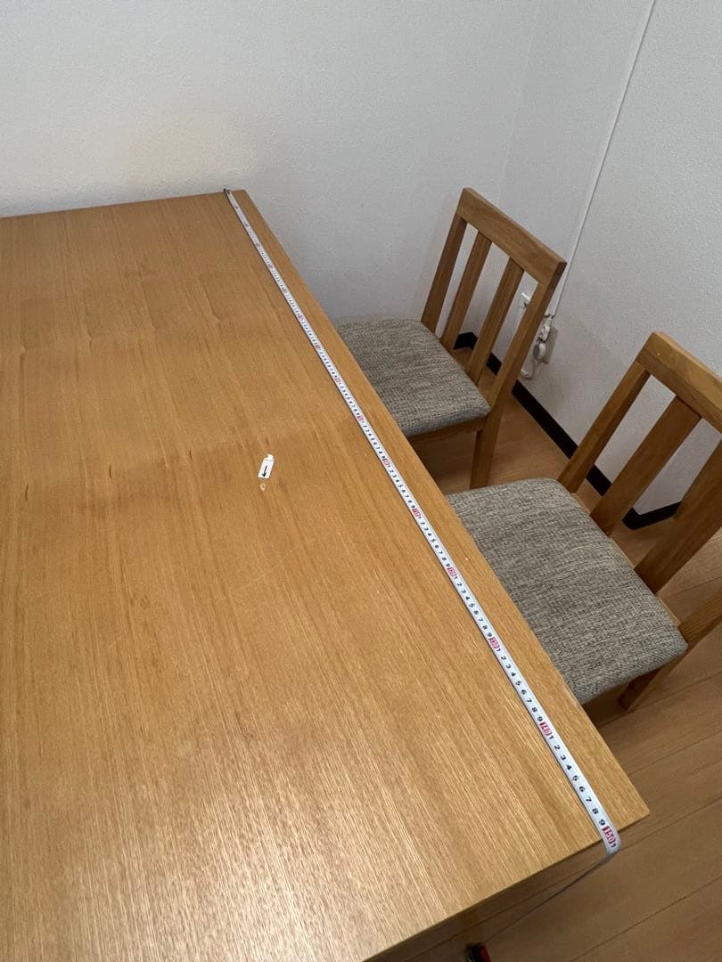 ニトリ　ロータイプ　木製ダイニングテーブル　椅子別売り