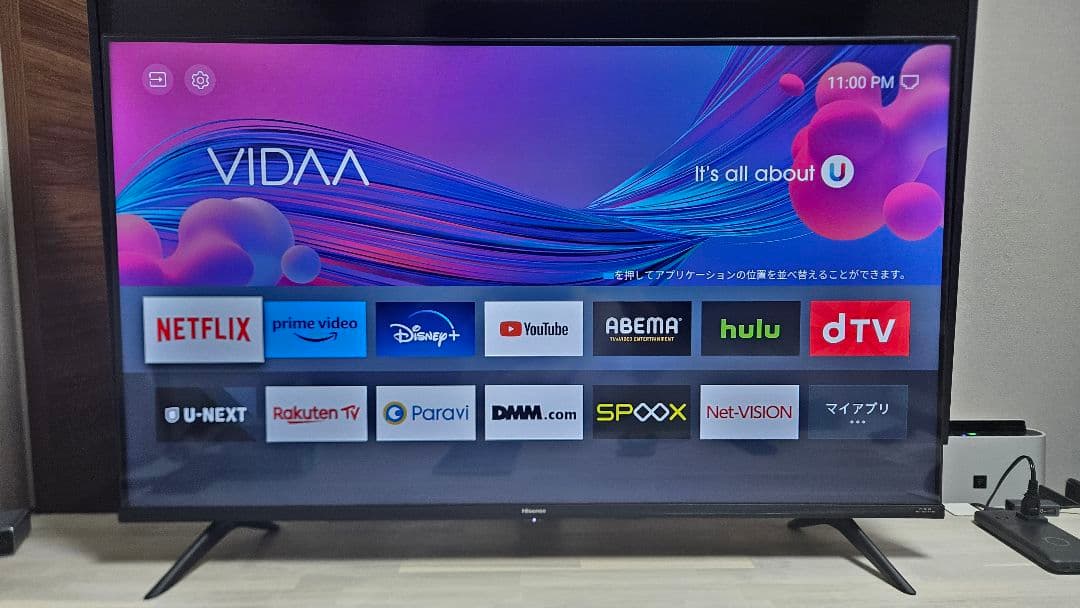 美品 ハイセンス 43V型 4K対応液晶テレビ 4Kチューナー内蔵 43E65G