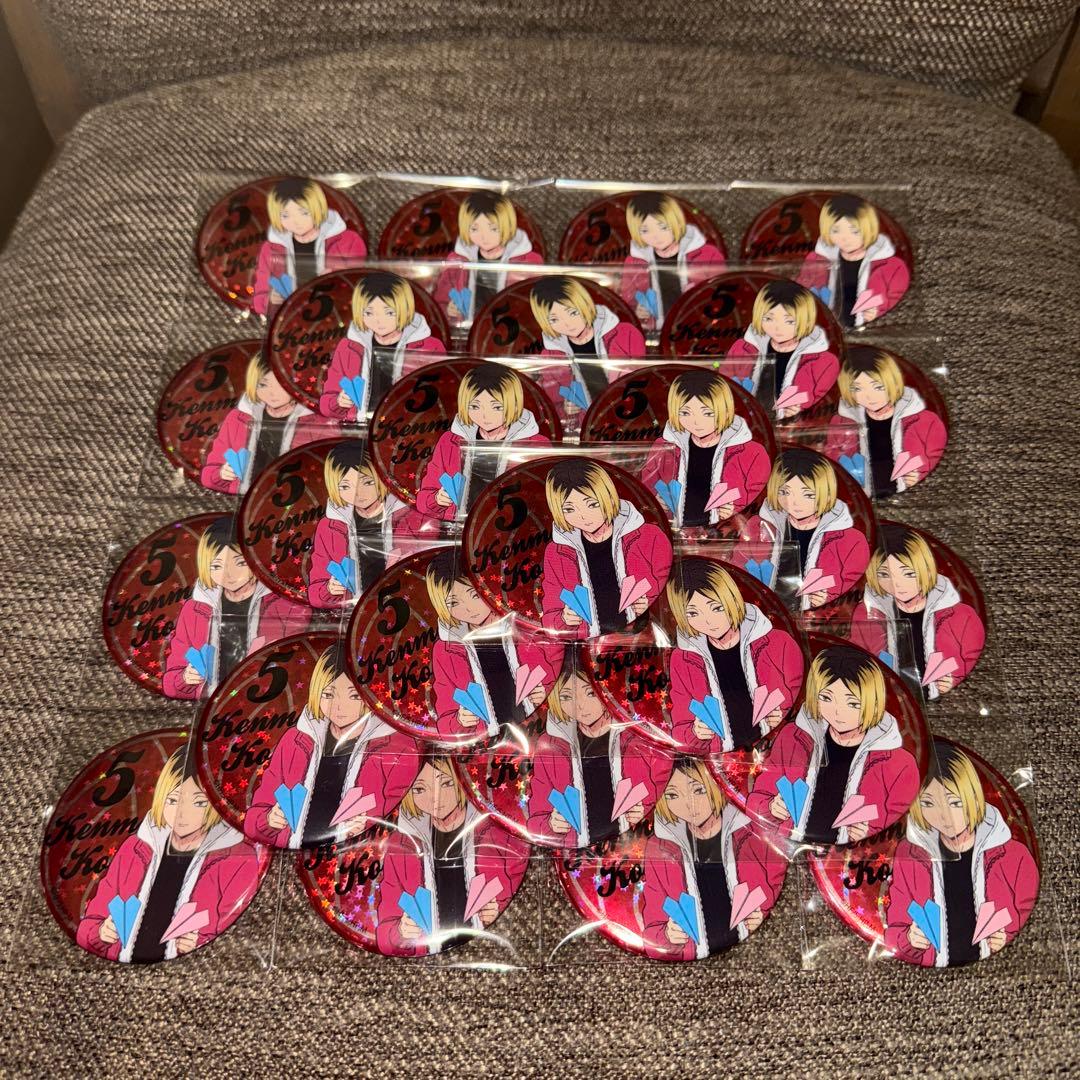 ハイキュー　アニメデッキ　ホログラム缶バッジ　紙飛行機　孤爪研磨 30点