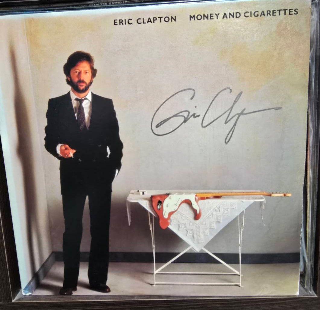 1995年来日公演　エリック・クラプトン　サイン入りレコード　写真付き