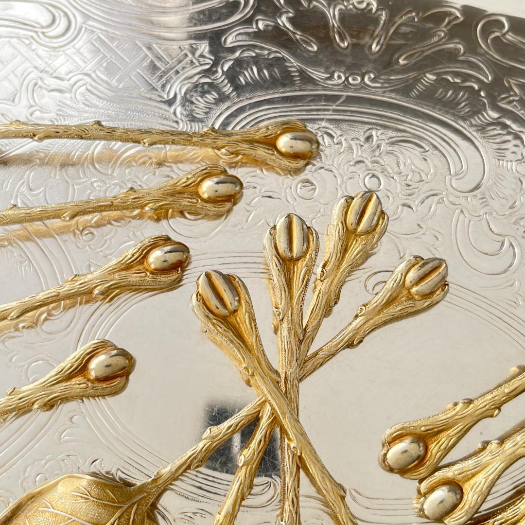 【仏蘭西】デミタススプーン 11本【シルバープレート】 10.5cm