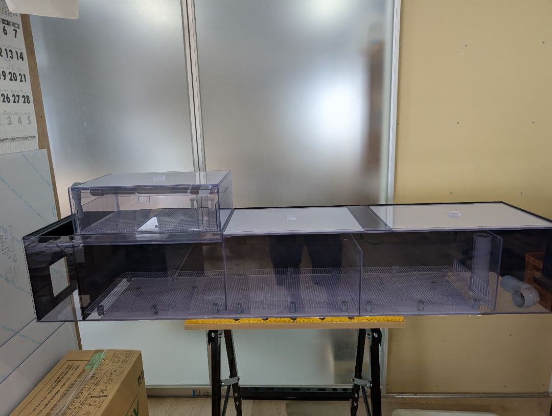 syk様 新潟県送料込　150アクリル水槽用ウールボックス引き出３面ブラック