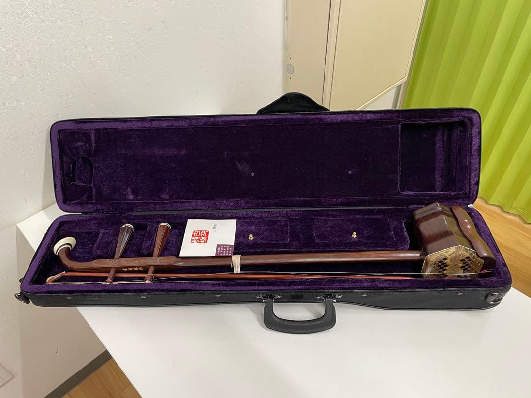 13555 古月琴坊　紅木　二胡　蛇皮　ER-400