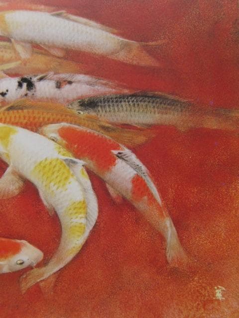 山下関城、【錦繍】、希少な大判額装用画集より、美品、日本人画家、新品額装付