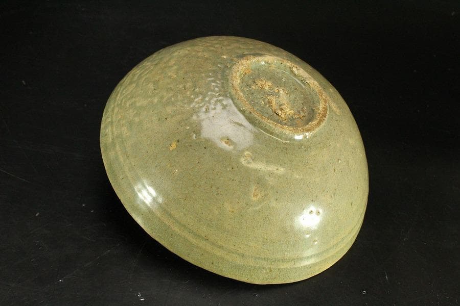 高麗青磁 花象嵌 碗 李朝(ZE529)