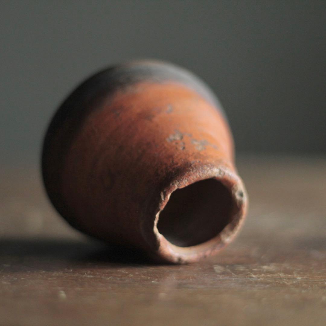 赤あがり 塩笥形 盃 ぐい呑み 小壺 古美術 古道具 アンティーク