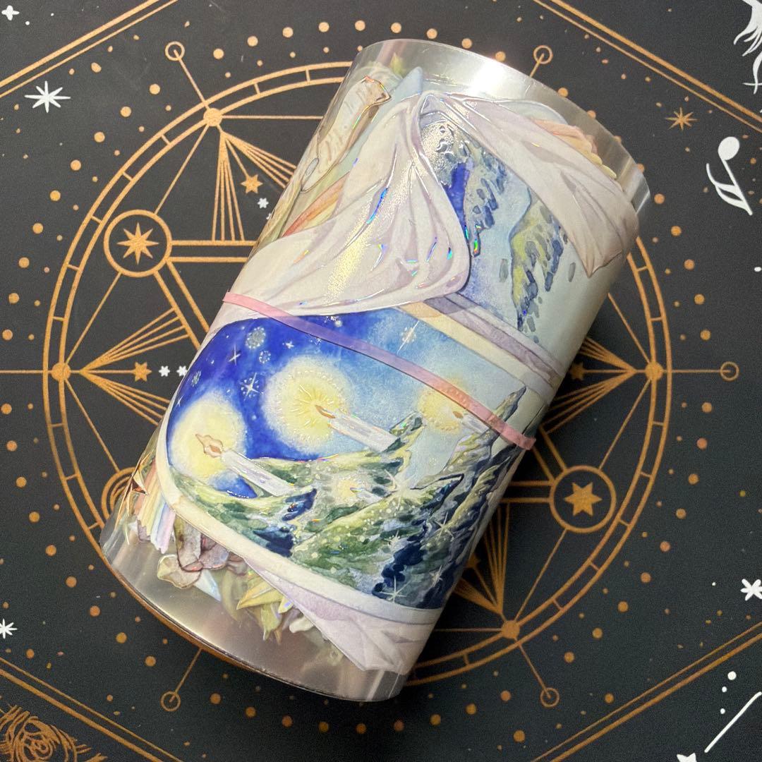 【8955】海外　マステ　中古巻　貝殻光マスキングテープ　背景系