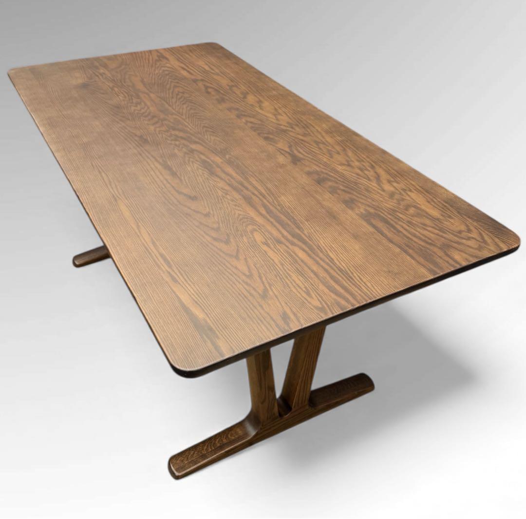 美品 浜本工芸 ダイニング テーブル オーク 無垢材 和モダン 北欧 W150