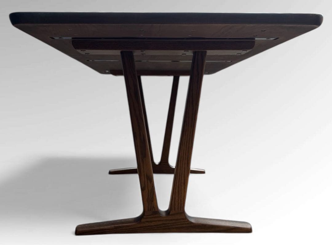 美品 浜本工芸 ダイニング テーブル オーク 無垢材 和モダン 北欧 W150