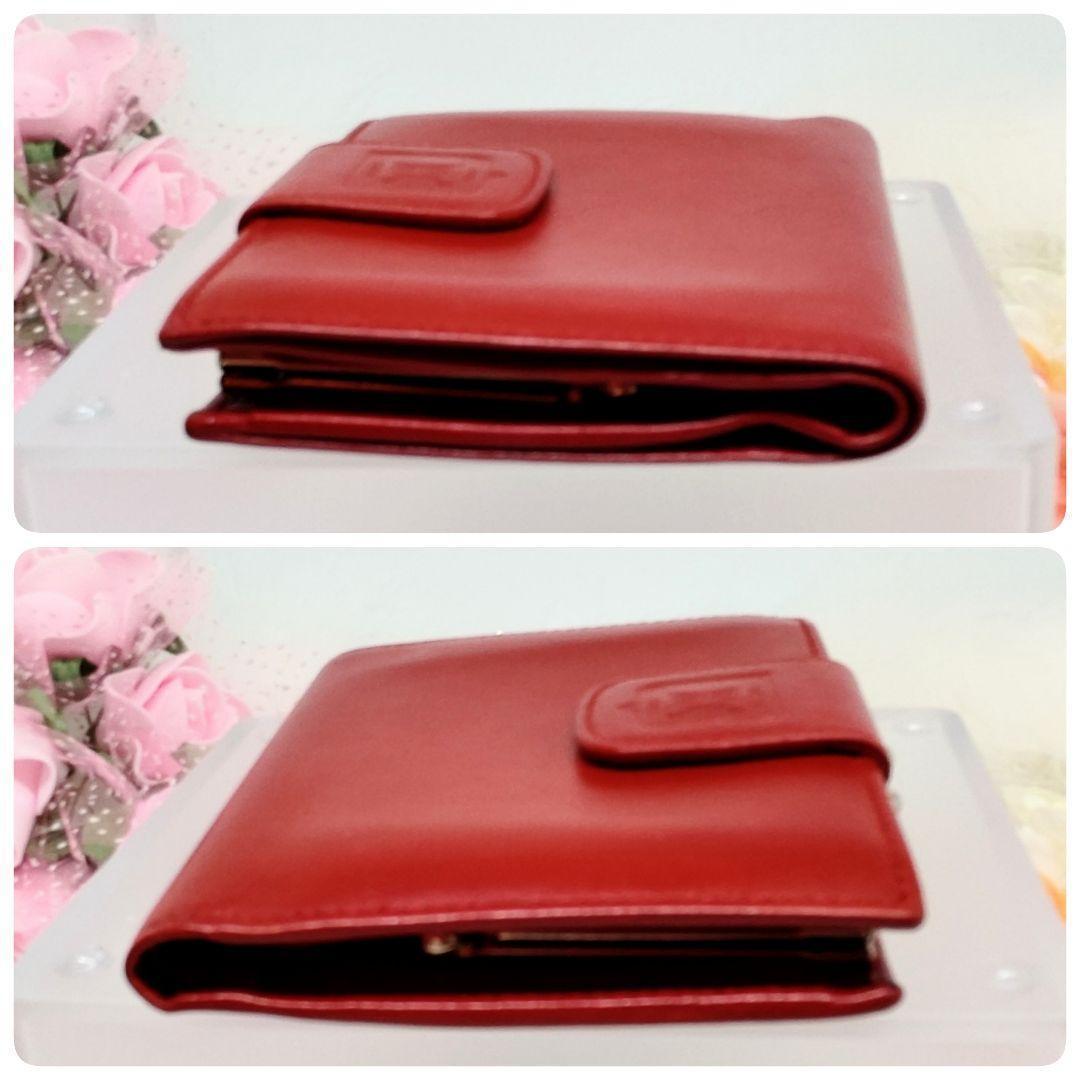 希少極美品✨オールドセリーヌ トリオンフ ロゴ 折財布 赤