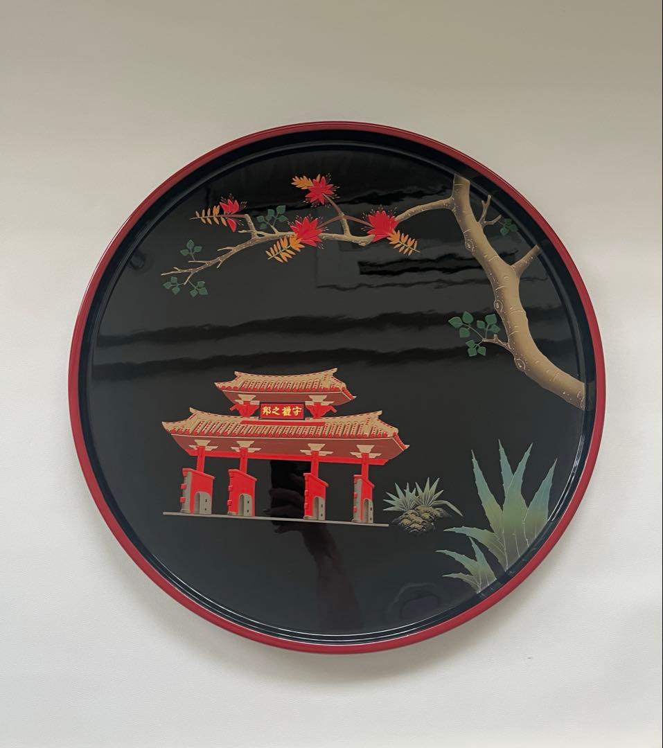 未使用　【琉球漆器】漆盆　　直径48cm