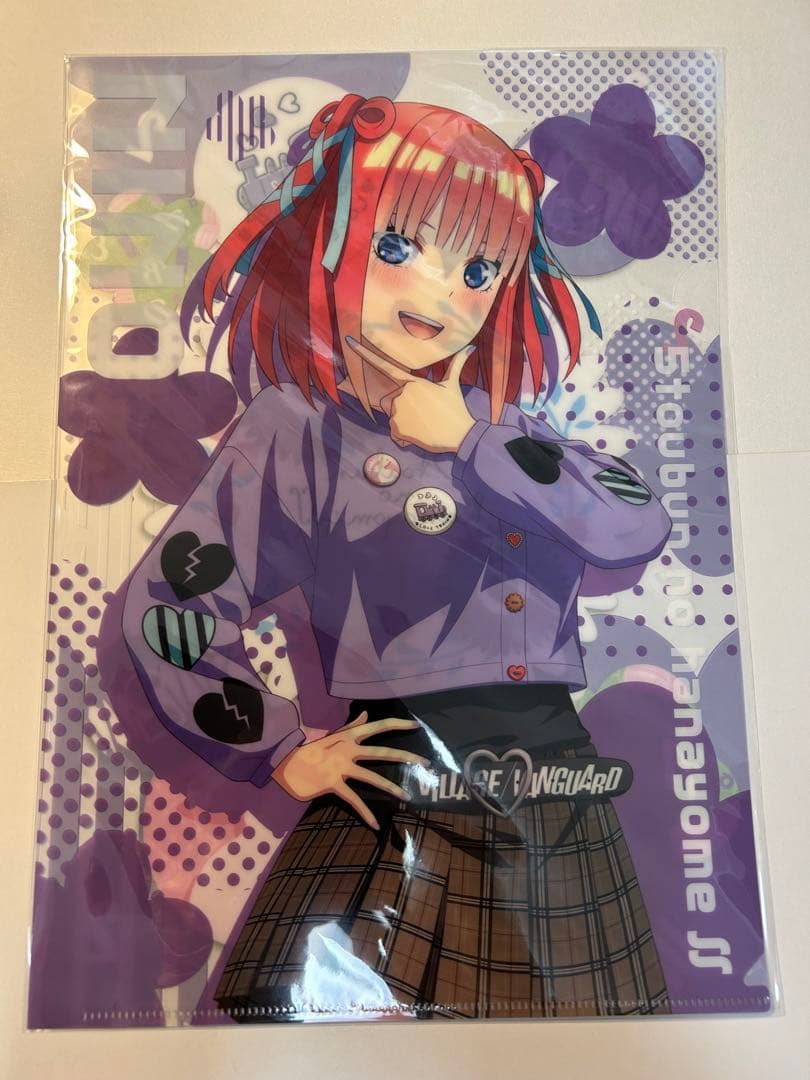 2-127五等分の花嫁クリアファイル　二乃　ヴィレヴァン　ヴィレッジヴァンガード