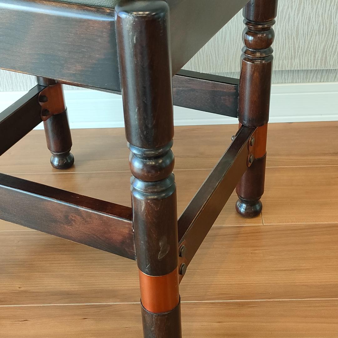 ヴィンテージ　スツール　サイドチェア　オットマン　レザー