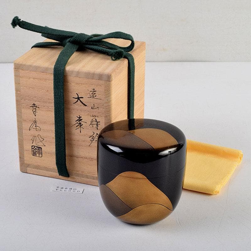 Soho 茶道具　竹内幸斎作　遠山蒔絵　大棗　共箱　V　9138