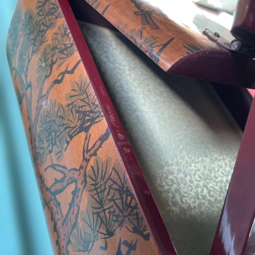 【極希少】韓国？家具 鏡付き 化粧箱　宝石箱 アンティーク　レトロ　骨董品。30