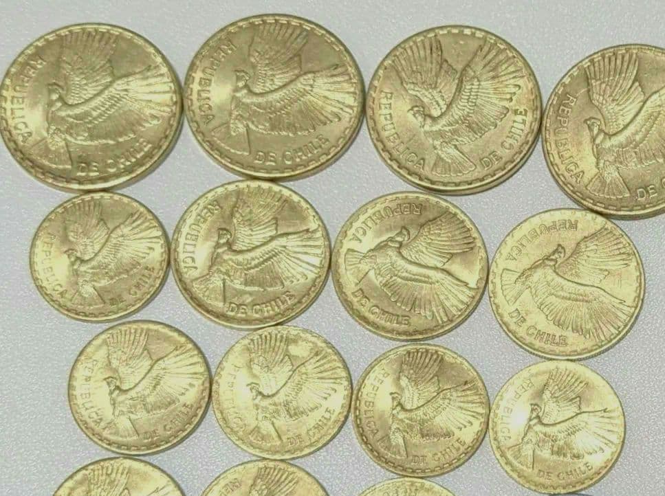 チリ共和国 1960年代 コンドル通貨（4種）計16枚