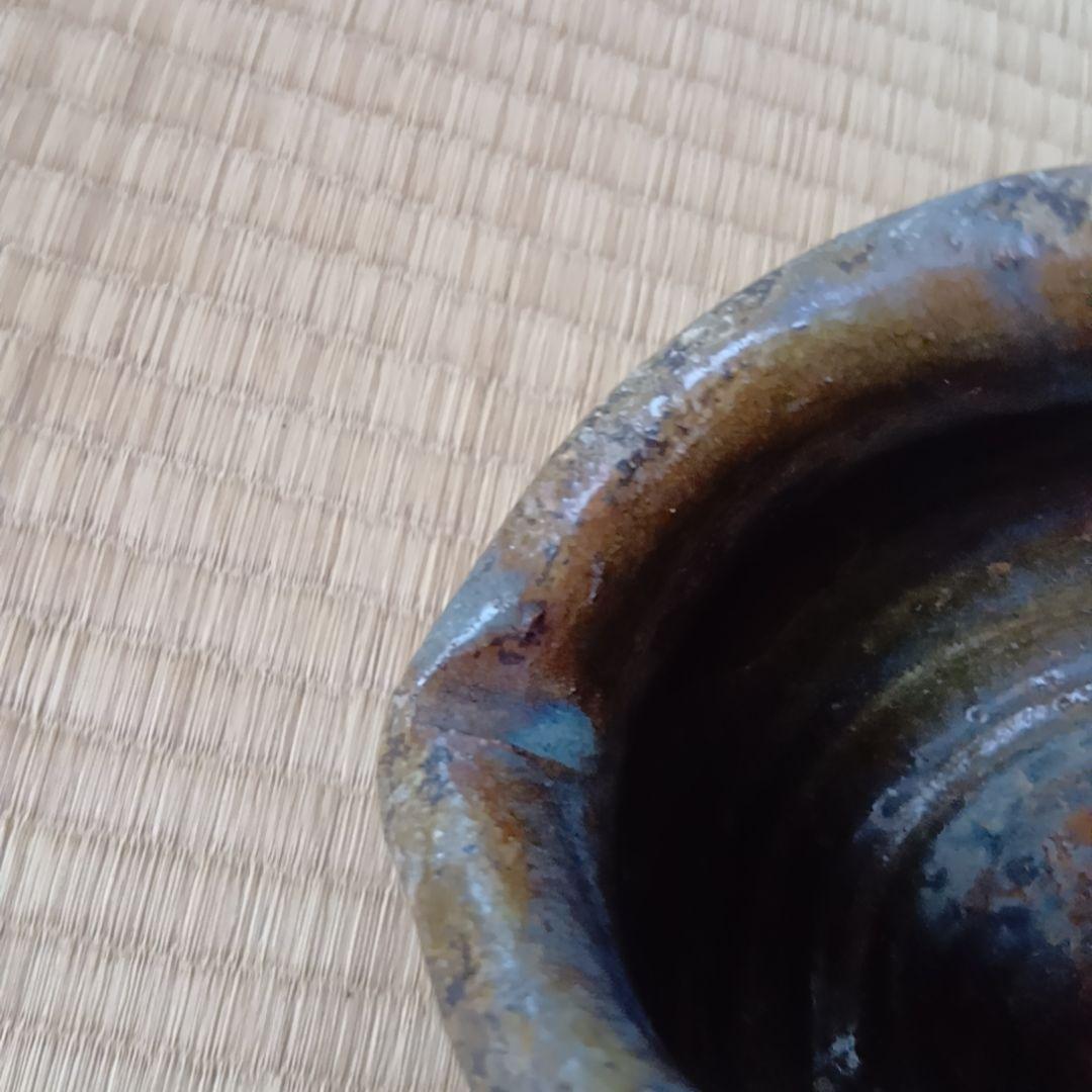 骨董品 古瀬戸風 小壺 油壺 耳付 古陶器 茶道具 アンティーク 片口壺