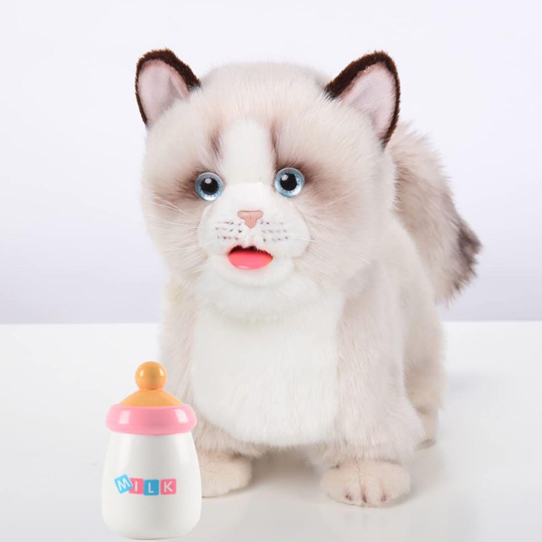 ★動物のぬいぐるみ インタラクティブなラグドール猫 誕生日 記念日 プレゼント