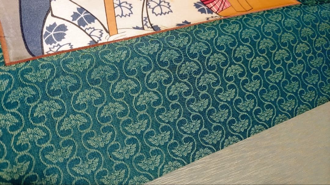 ご希望額まで値下げ～@ 浮世絵美人画 歌麿 印刷掛軸3本セット＋オマケ木箱