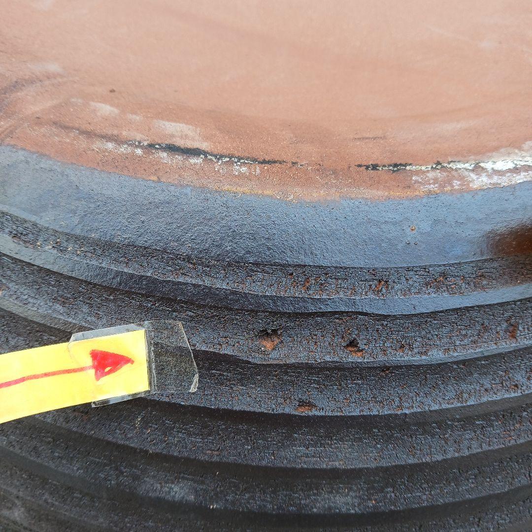 新品　∅50特大　陶器　睡蓮鉢　手造り　メダカ鉢　難有　ラピスブルー　青　LDB