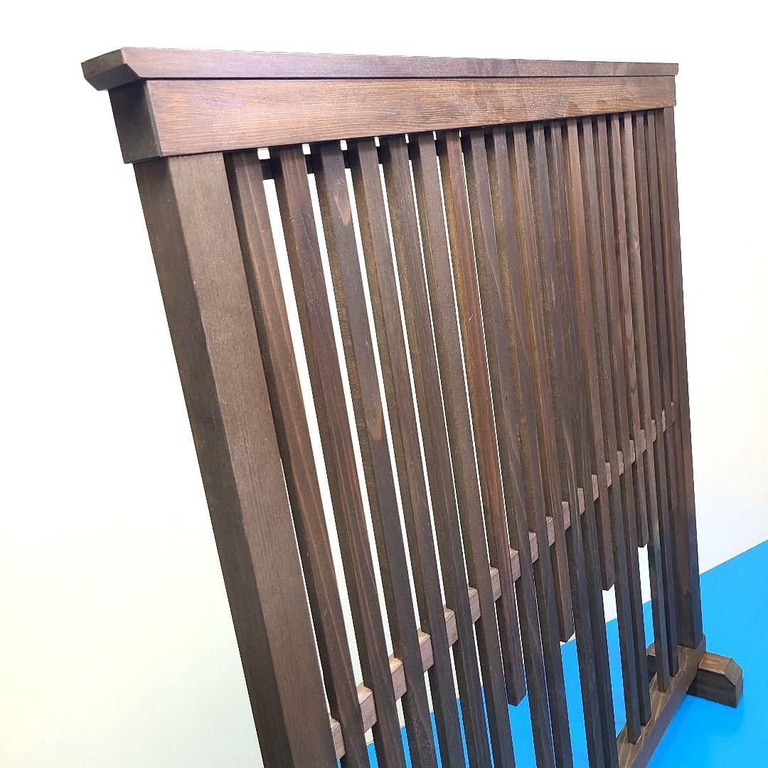 No8118【レトロ調】縦格子 衝立、パーテーション、間仕切り【吹き抜けタイプ】