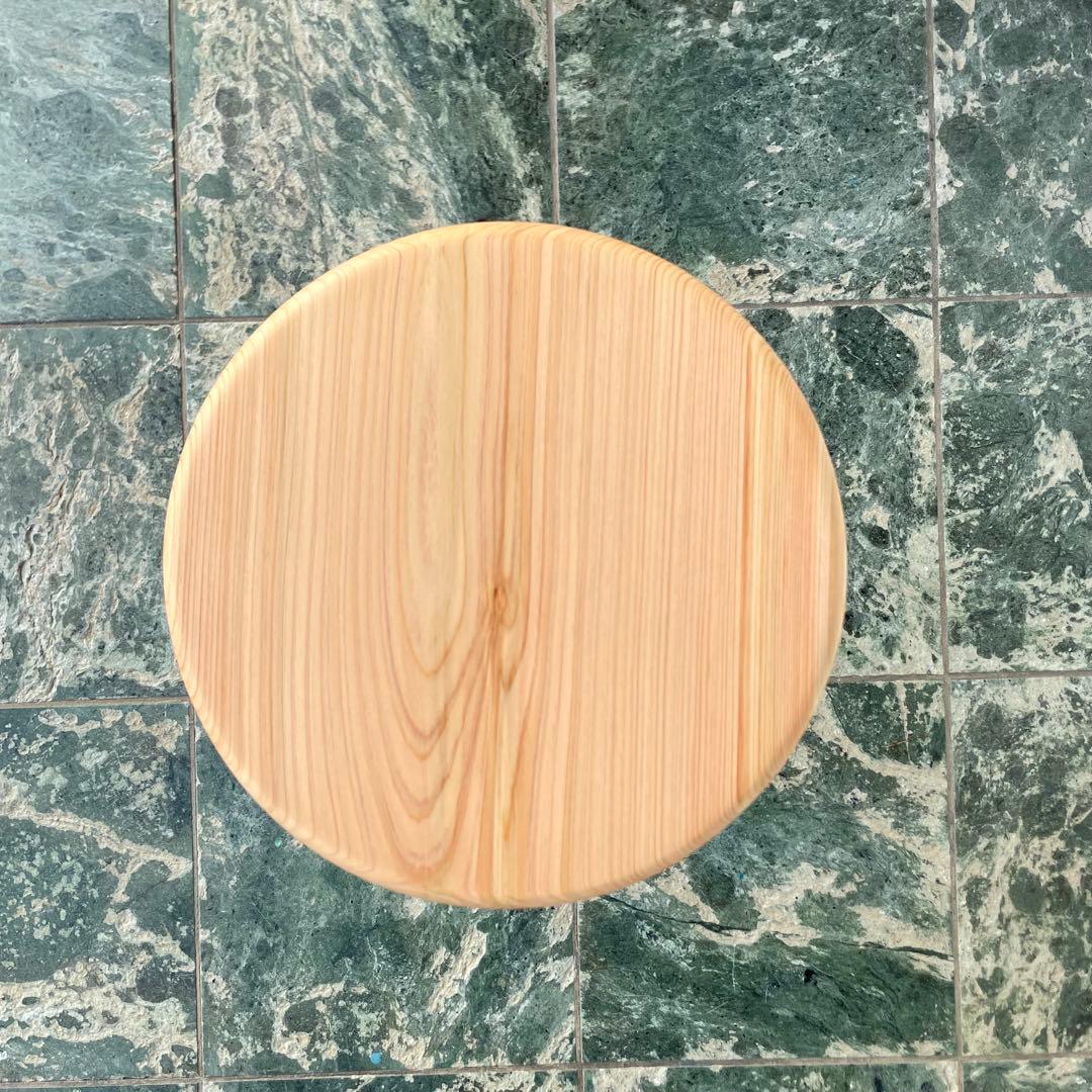 TORA　国産ひのき　丸椅子　木製スツール