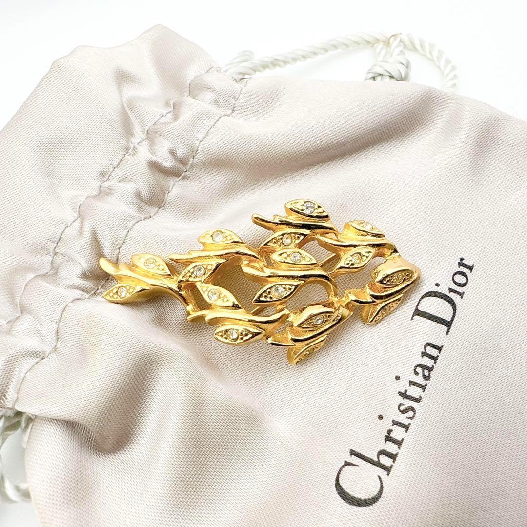 2333 極美品✨Dior　ブローチ　CD　ロゴ　希少　刻印