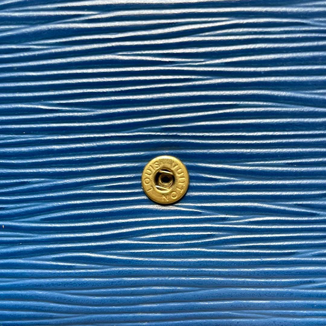 2959 ルイヴィトン エピ ブルー 三つ折り財布 エリーズ