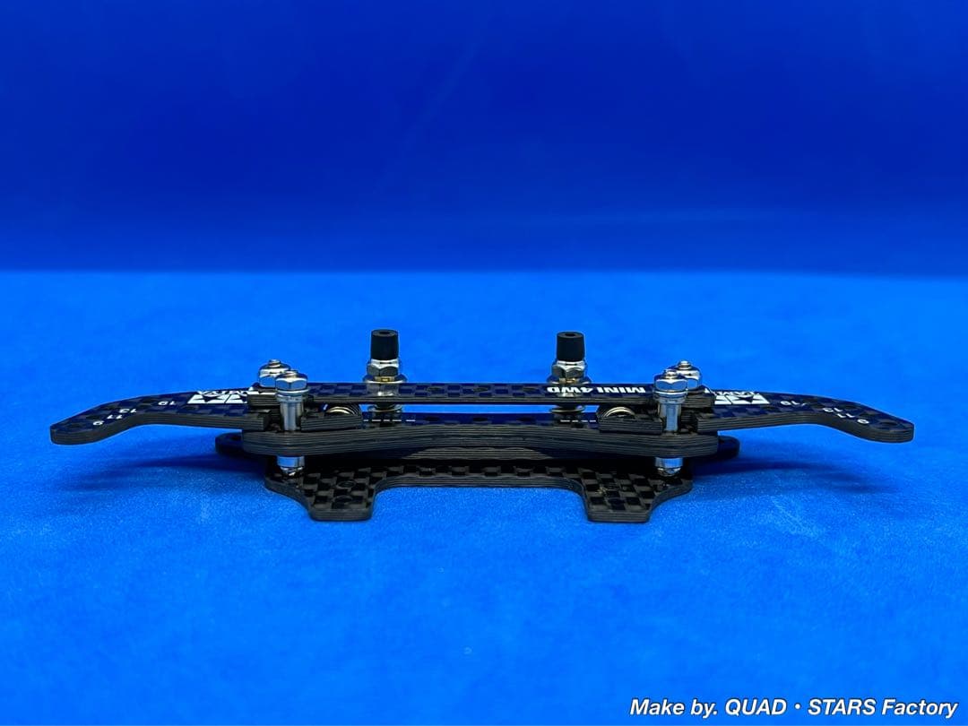 【ミニ四駆・MS用】2軸ATピボットバンパー＋1軸リヤアンカー　フルカーボン