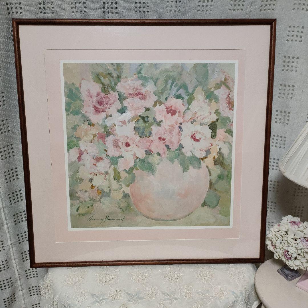 額付きヴィンテージポスター パステルローズ