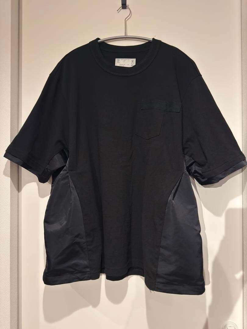 sacai ナイロンツイルミックス　Tシャツ