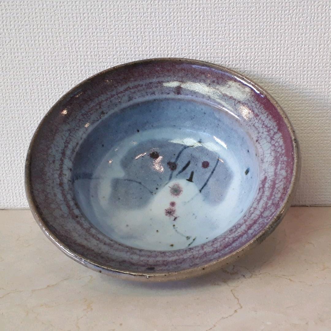 大久保窯　村上世一作　深絵皿