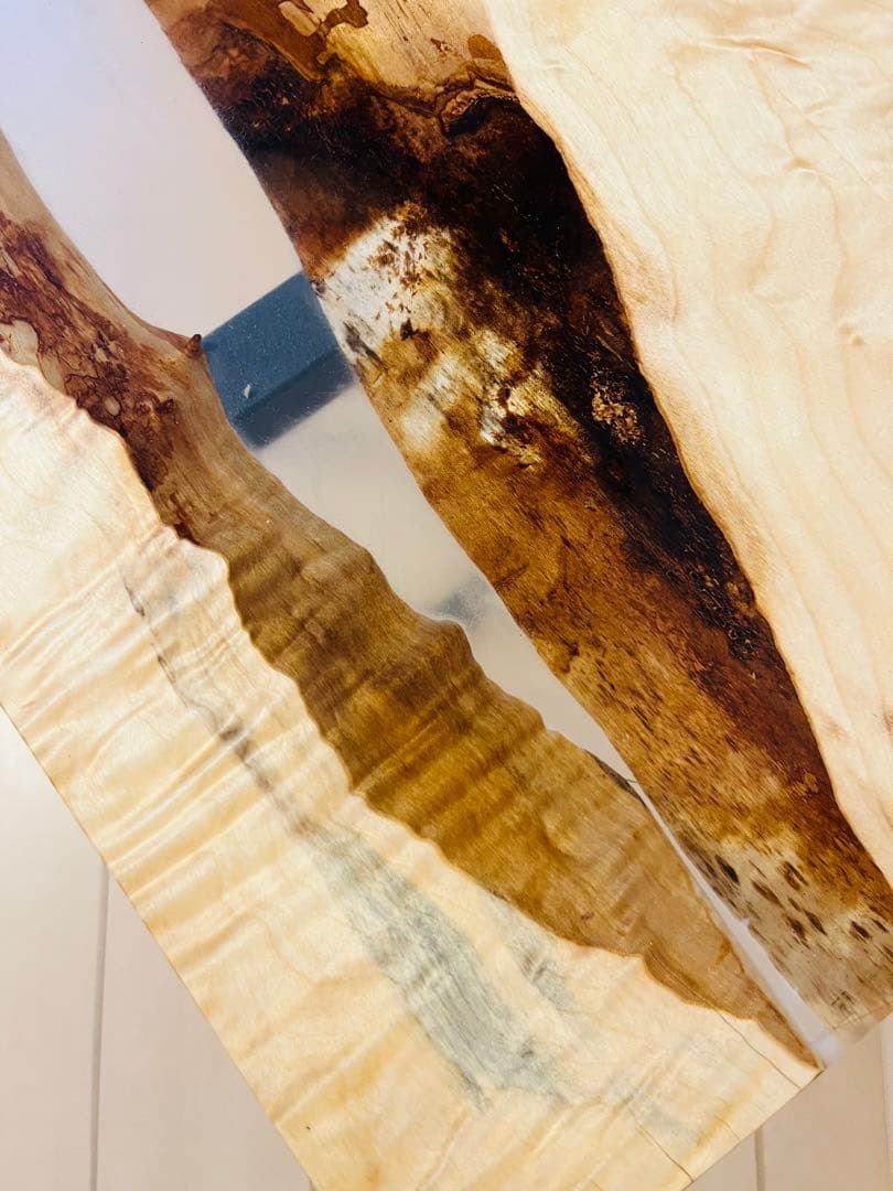 サイドテーブル　レジンテーブル　ソファテーブル　リバーテーブル　栃