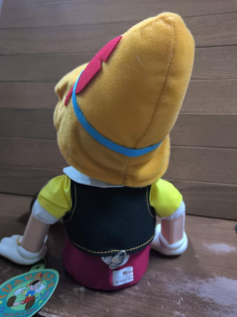 レトロ・紙タグ付 ディズニー ピノキオ オルゴール人形 [星に願いを] 日本製