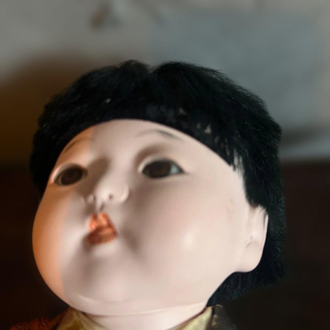 陶器製日本人形 約30cm 和服