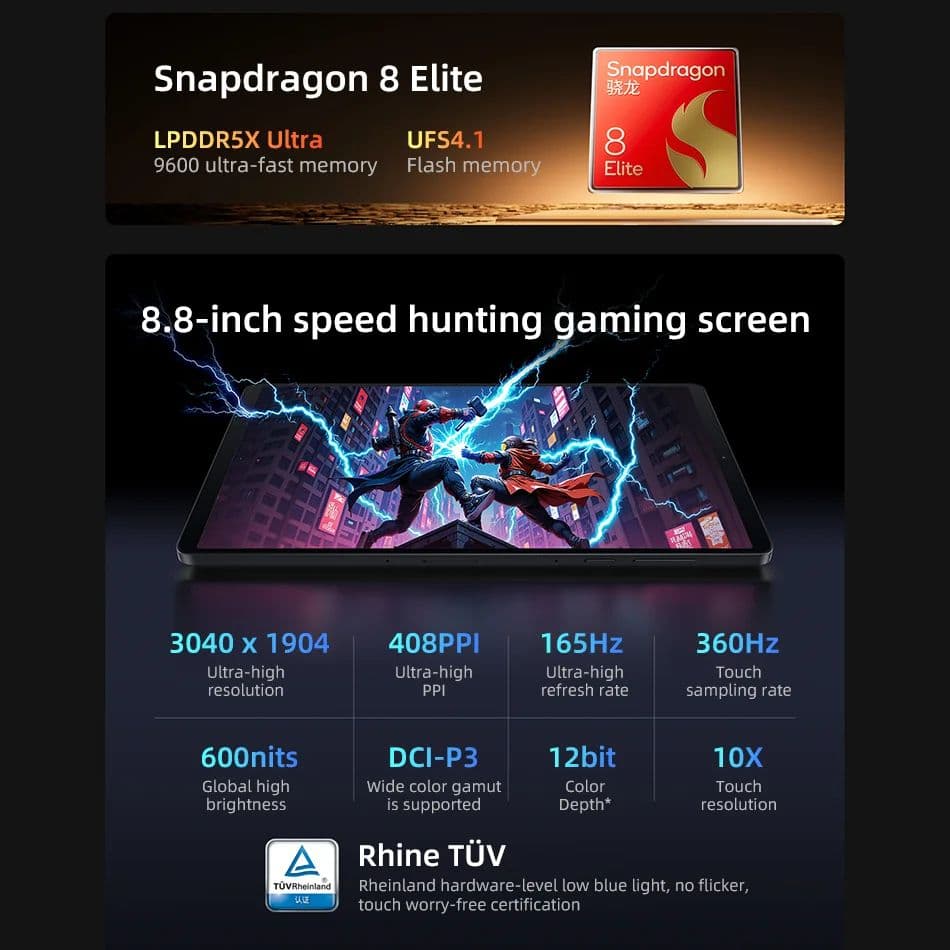 【Lenovo】Legion Y700 Gen4 ブラック 12GB/256GB