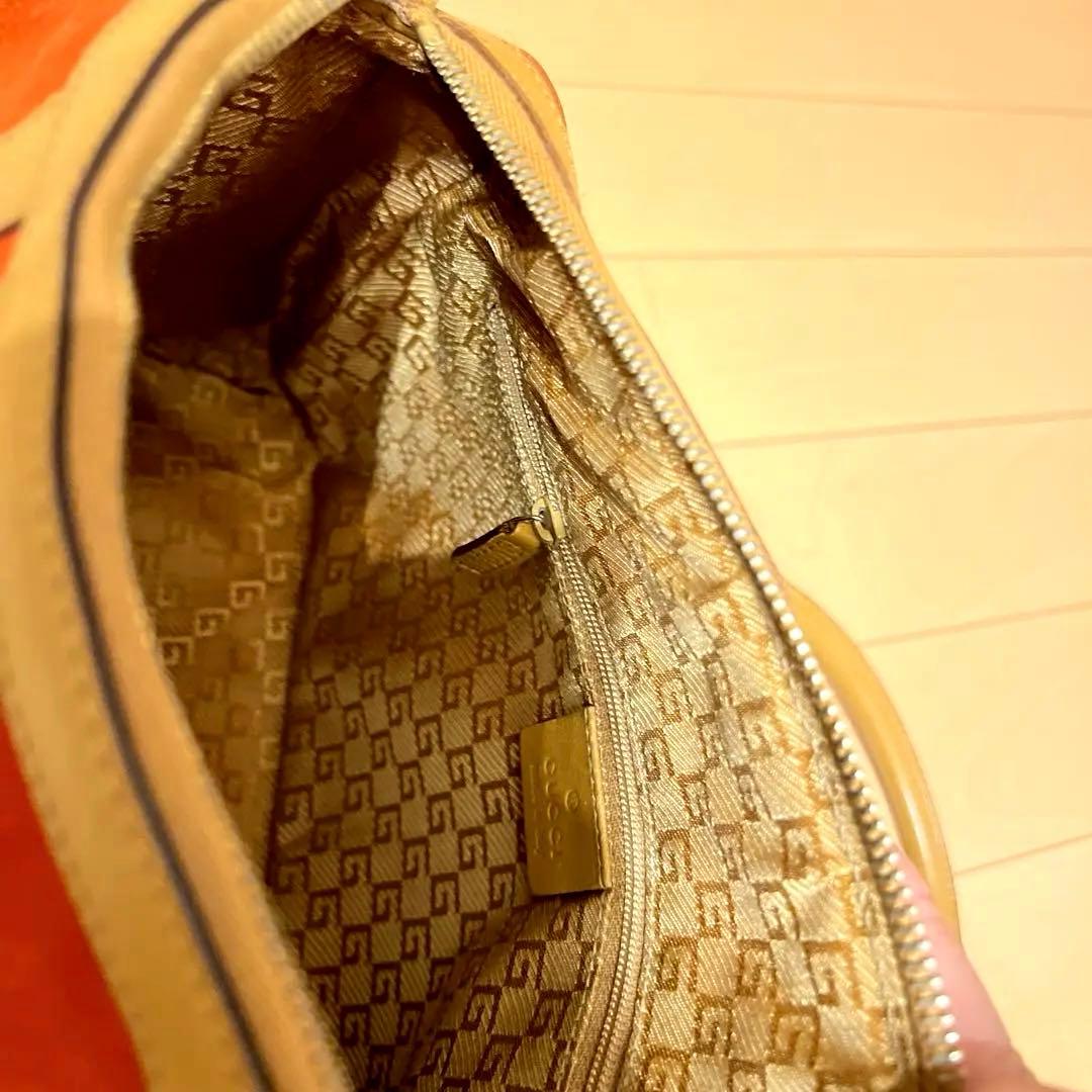 GUCCI グッチ オレンジ スエード トートバッグ